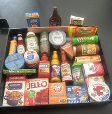 30 Dollhouse Miniature Food Boxes/Bottles/Packages - NOS