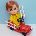 Vintage Mattel Liddle Kiddles BUNSON BURNIE Doll, Outfit, Truck, Both Ladders