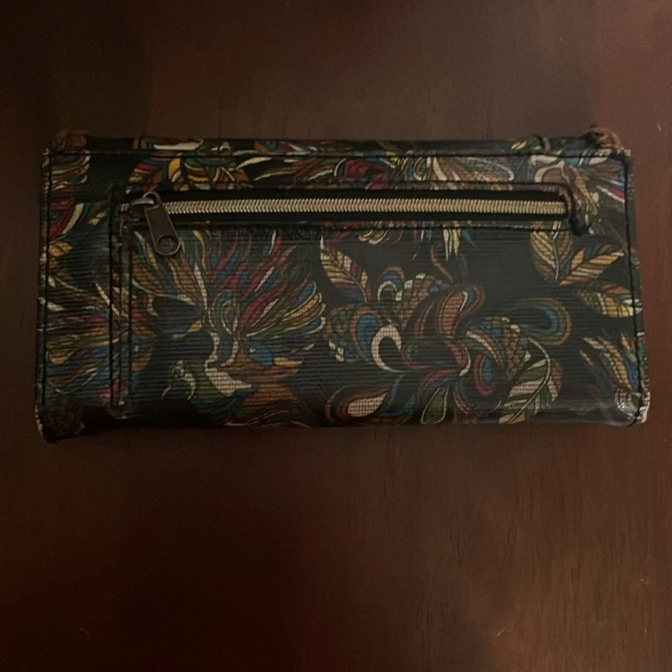 Sakroots Artist Circle Trifold Multicolor Bird Peace Canvas Women's Wallet - Image 3 of 4