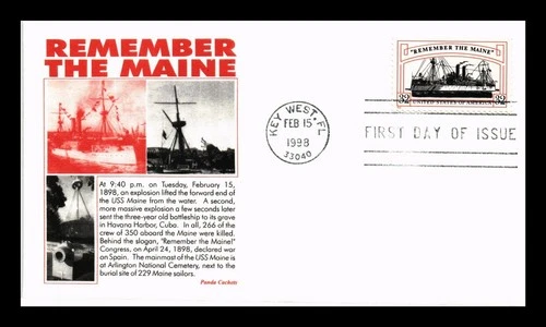 DR JIM STAMPS US COVER REMEMBER THE MAINE FDC PANDA THERMOGRAPHED CACHET