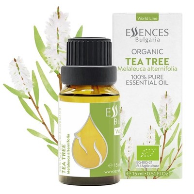 Essences Bulgaria Organic Tea Tree Essential Oil 0.51Fl Oz 15ml Melaleuca Alt...