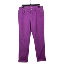 Ann Taylor Loft Corduroy Pants Purple Straight Leg Mid Rise Women  s Size 29/8