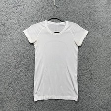 Lululemon Swiftly Tech Shirt Womens 6 White Short Sleeve Seamless Running