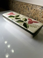 Stangl Pottery Trillium Trinket Cigarette Box  Rectangle Divided Dish Lid 3793