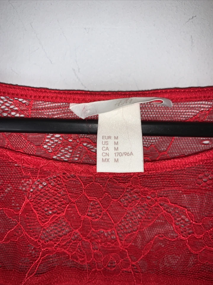 Ladies red long sleeve top from H&M size eur m  - Image 4 of 4