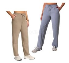 NEW WOMEN'S MONDETTA RELAXED FIT MOISTURE WICKING STRAIGHT LEG PANT VARIETY