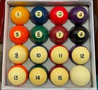 CLEANED & POLISHED ARAMITH “CROWN STANDARD” POOL BALLS (IN GENERIC BOX) (10) — photo 1