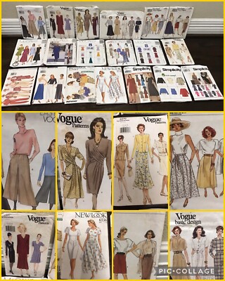Lot of 19 Vintage Vogue Patterns Mccall s Easy Butterick 1990s, Modest Designs!
