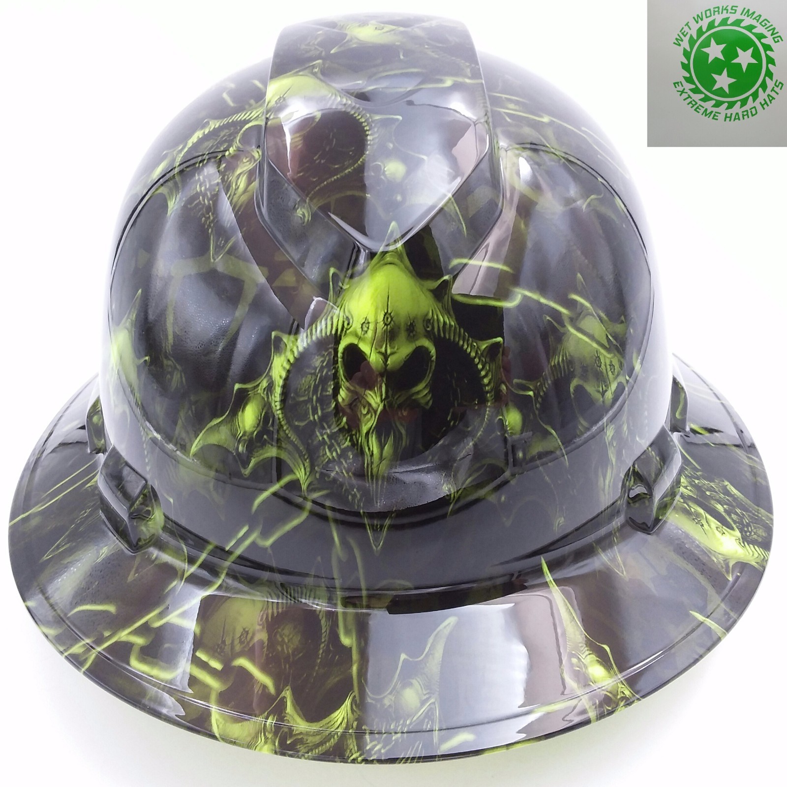 Custom Hydro-Dipped Hard Hat - OSHA Approved With Hell Raiser 312390 - Foto 4
