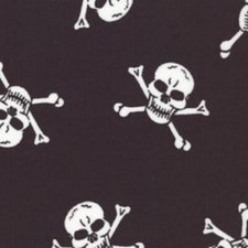 100% Cotton Poplin Pirate, Halloween Skull & Crossbones Material, Fabric