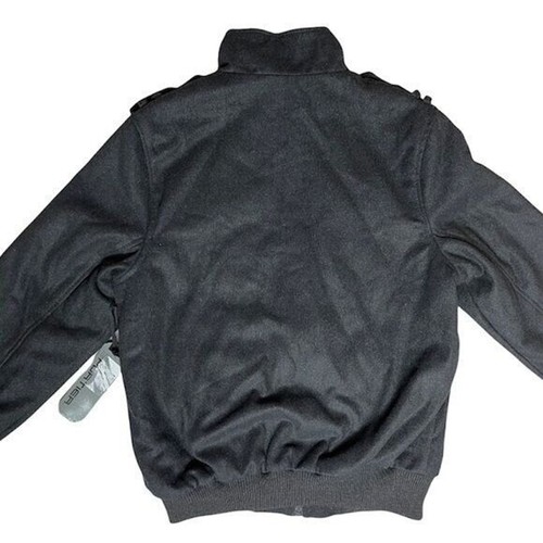 NWT Vintage Sportier Mens Black Military Coat Jacket Polyester Wool XL 18-20 - Picture 6 of 14