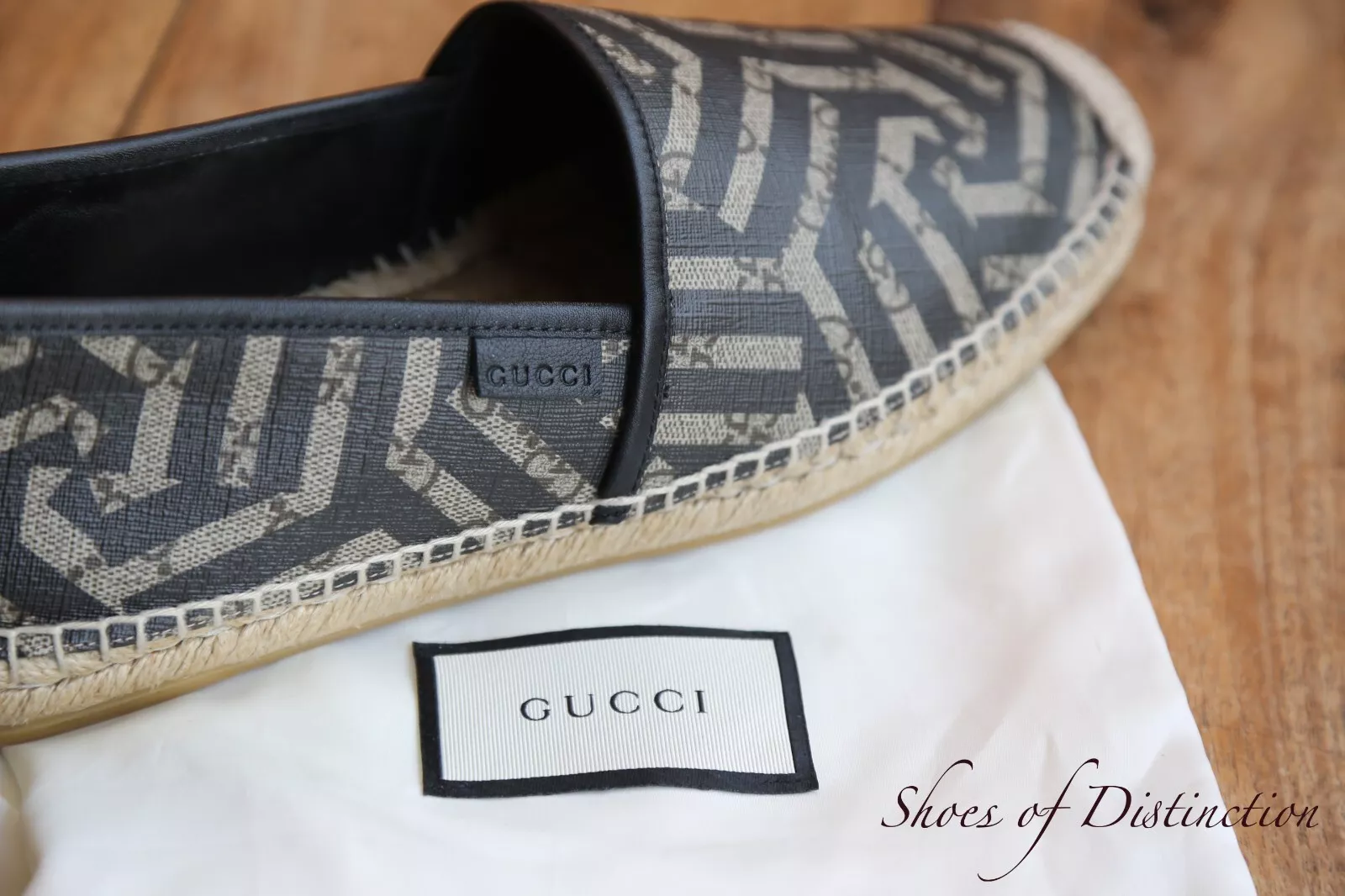 Gucci GG monogramme toile chaussures espadrilles mocassins hommes UK 9,5 EU 43,5 US 10,5