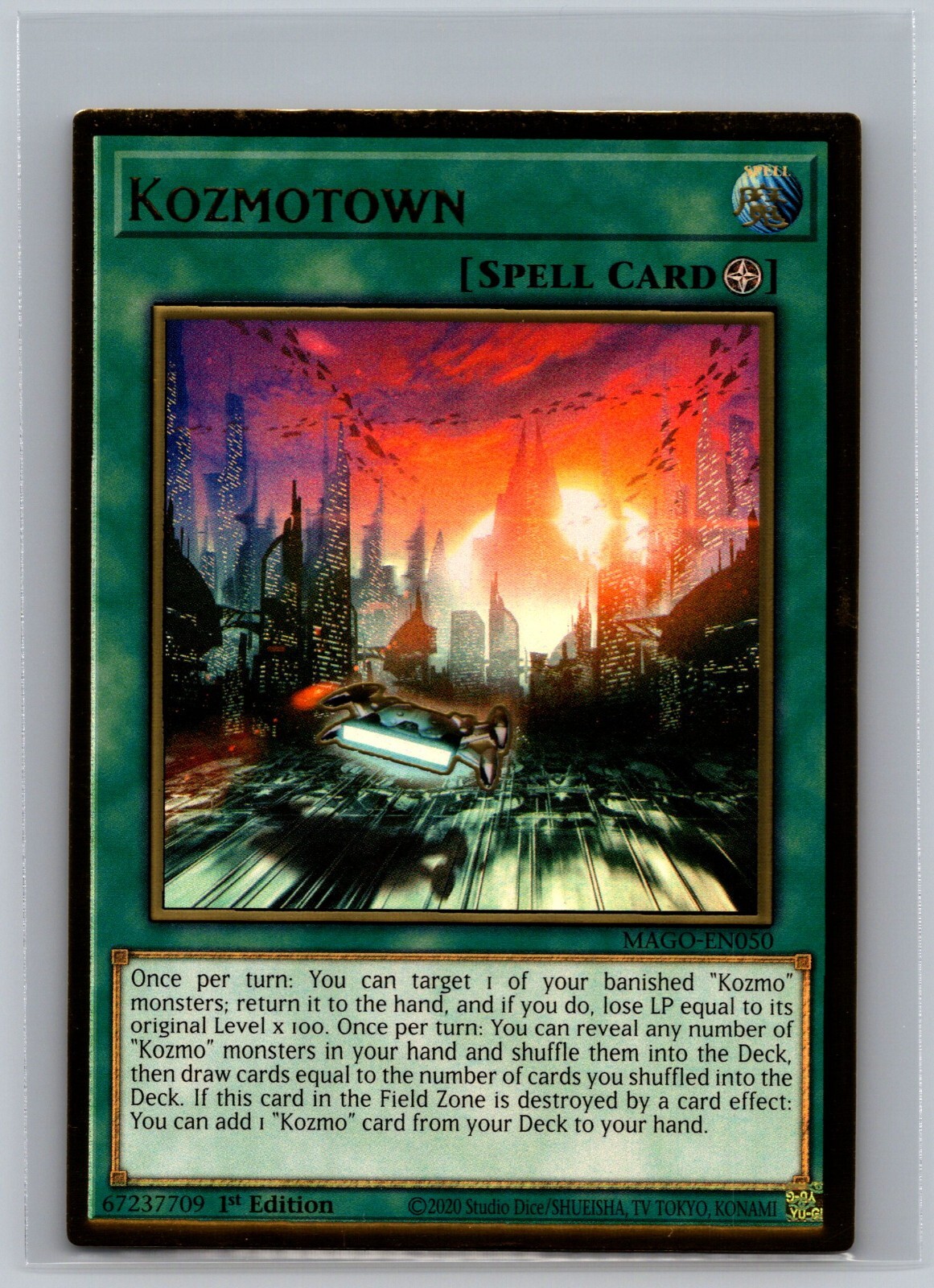 Kozmotown MAGO-EN050 Yugioh CCG Maximum Gold 1st Edition Premium Rare R Spell