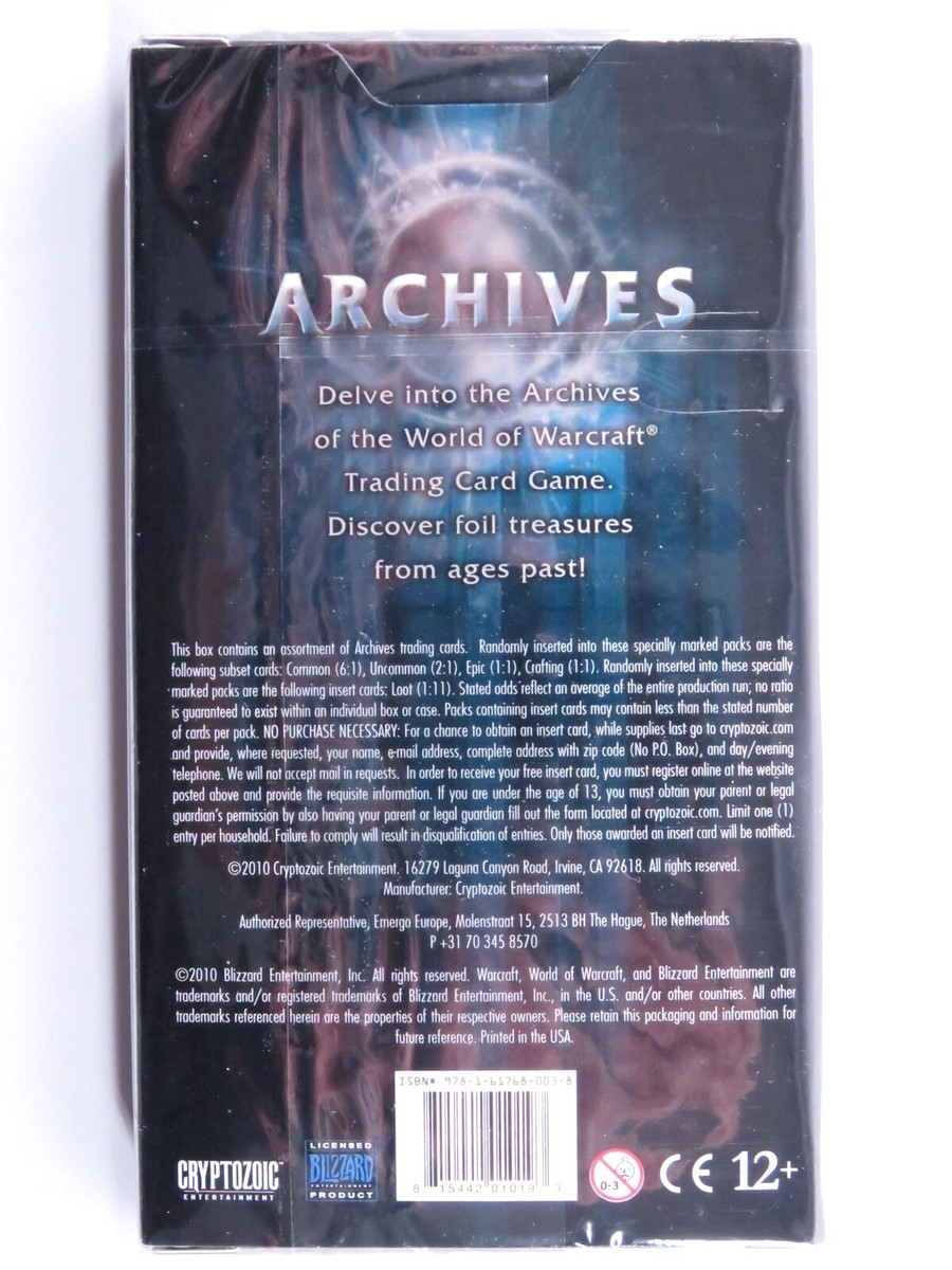 world of warcraft archives booster box Amazon.com: World of Warcraft Tomb of the Forgotten Booster Box : Toys &  Games main image 1
