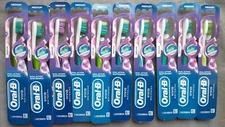 10 NEW Oral-B Vivid Whitening Manual Toothbrushes Medium (Handle Colors Vary)