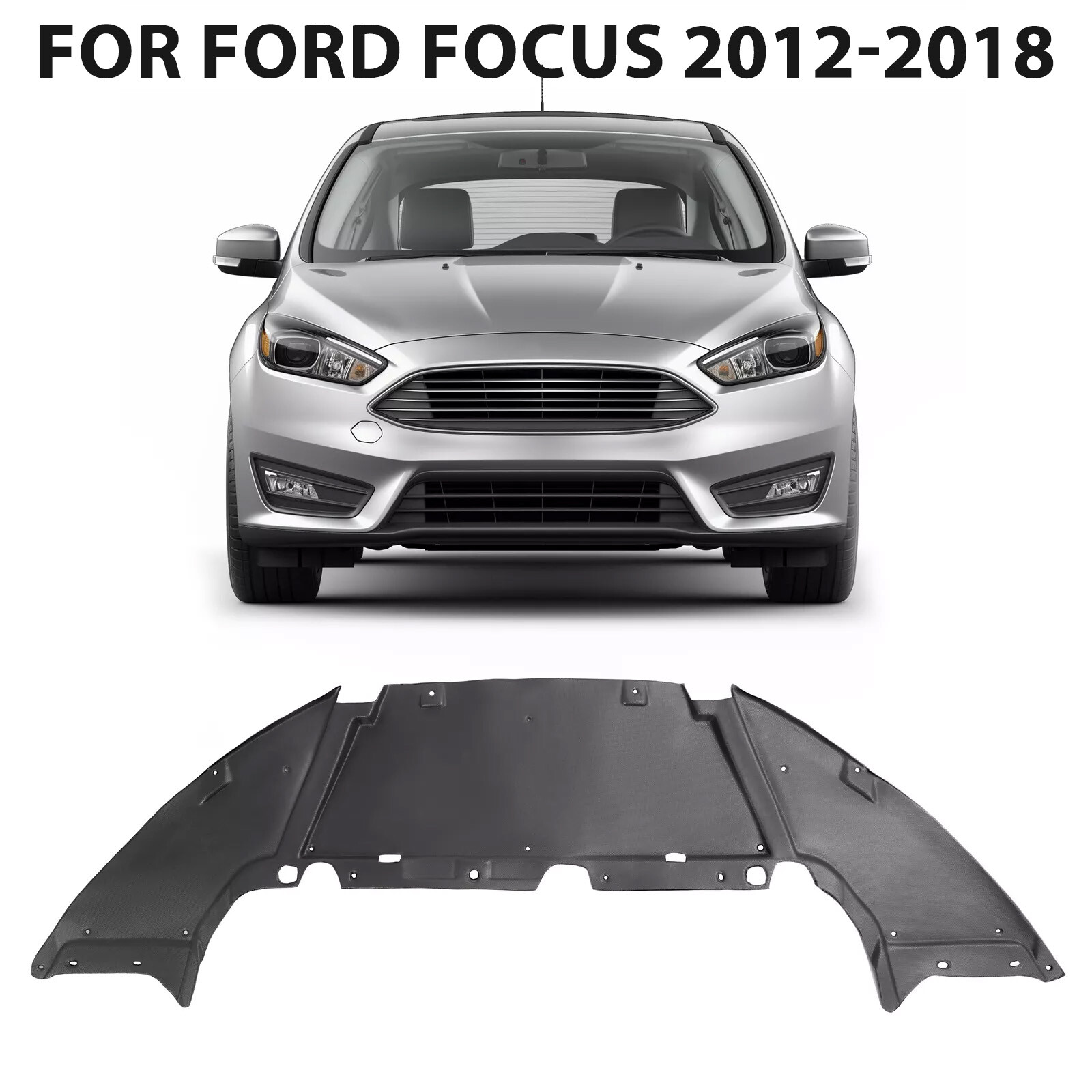 Black Front Engine Splash Shield For Ford Focus 2012-2018 #CP9Z8310A #FO1228119