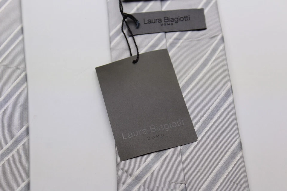 1856) NUEVA CORBATA HOMBRE LAURA BIAGIOTTI 100% SEDA HECHA EN ITALIA Foto 4 de 4