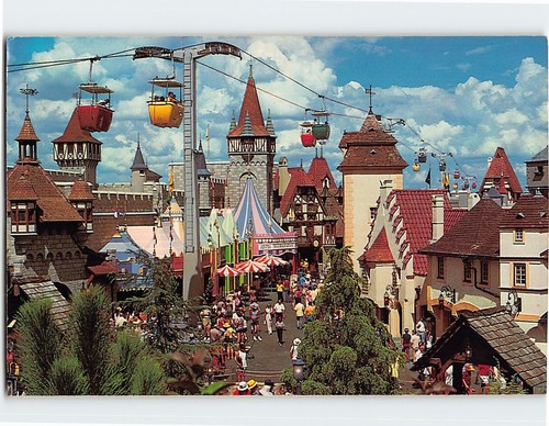 Postkarte Skyway über Fantasyland Walt Disney World Florida USA