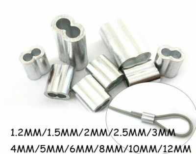 Crimping Sleeve For Braided Stainless Steel Cable 8 Shape Clip Loop Rope Parts