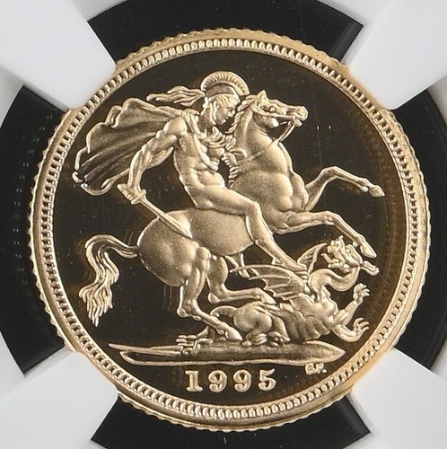 Great Britain UK 1995 1/2 Half Sovereign 0.1177 Oz AGW Gold Proof Coin NGC PF69 - Picture 3 of 4