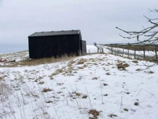 Photo 6x4 Black Shed at Springhill Farm Newcastle This big black shed, to c2009