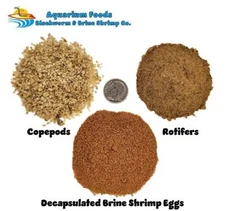 CORAL FOOD VARIETY PACK - DECAPSULATED BRINE - ROTIFERS - COPEPODS