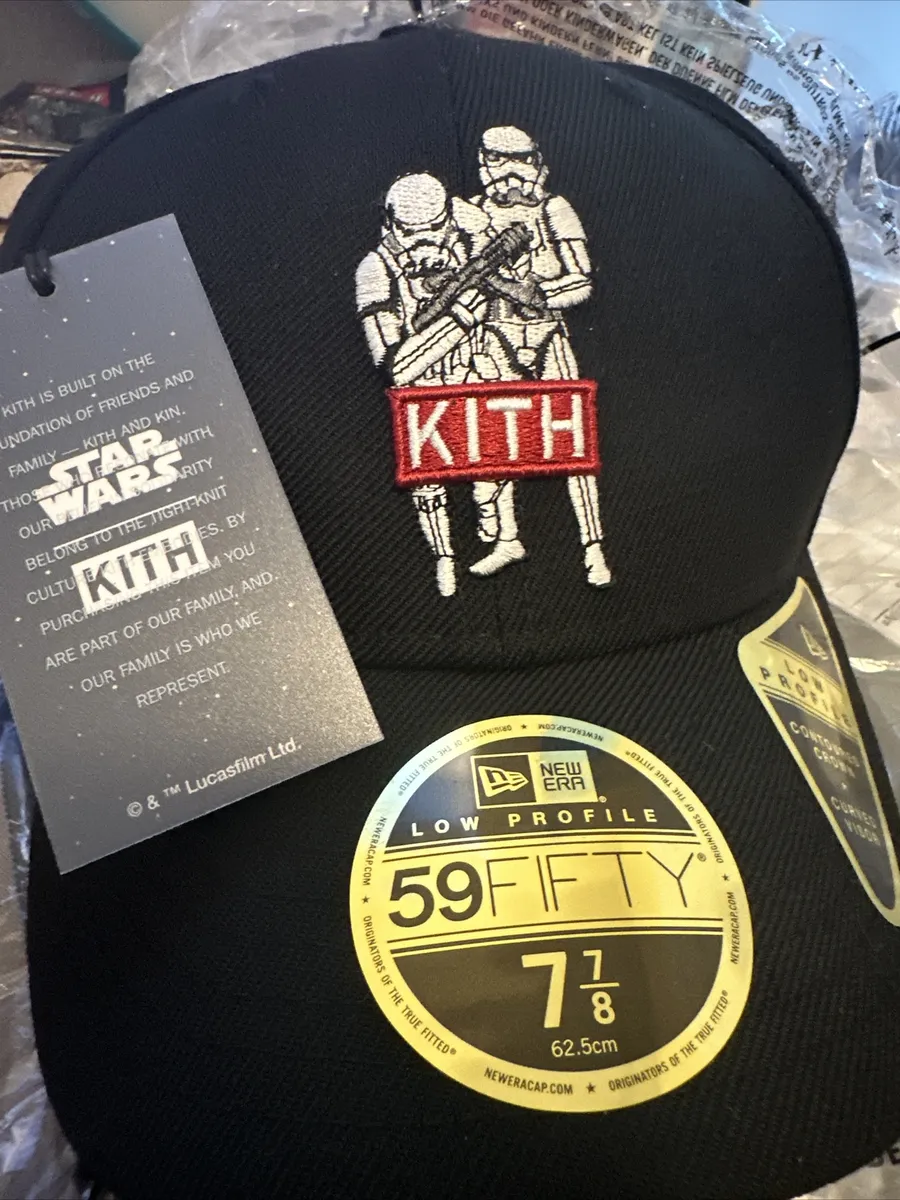 KITH x Star Wars StormTrooper Box Logo New Era 59 FIFTY Low Profile Size 7  7/8