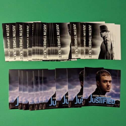 Bundle Lot Of 26 Pcs JUSTIN TIMBERLAKE B&W Picture Music Sticker  - Picture 1 of 2