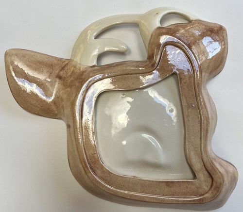 VIntage Ceramic Reindeer Head Hobbyist Painted Cookie Plate - Picture 3 of 6