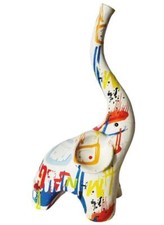 Decorazione Casa Ufficio Elefante in Ceramica Lucky Color 34,5 cm