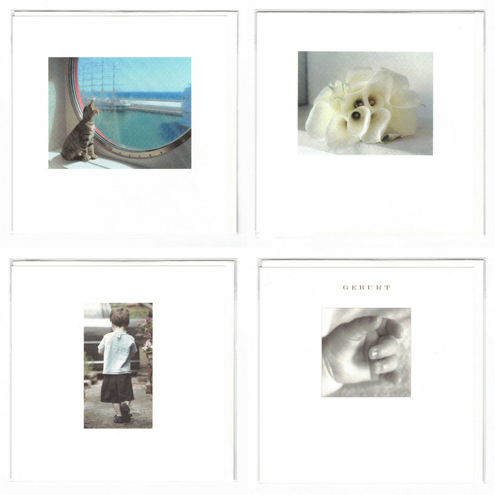 12 Stück Premium Glückwunschkarten 155x155 mm Blanko ohne Text /Geburt Grußkarte