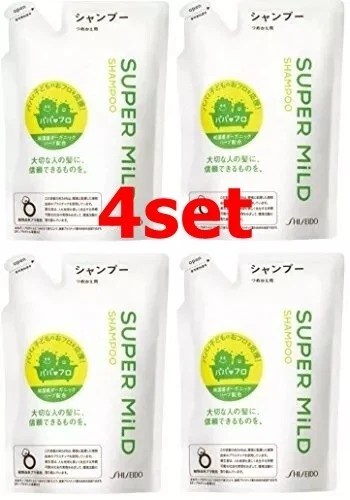 Shiseido Super Mild Shampoo Refill 400mL set of 4 - Image 2 of 4