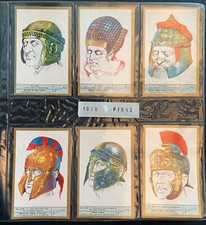 6 Chromos Liebig Italian Number S1843 Helmets 1970