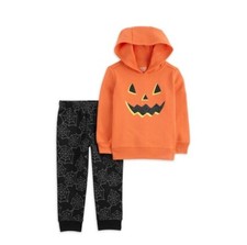 Halloween pumpkin outfits boys hoodie pants size: 3T