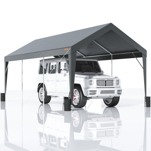 VEVOR Carport Car Canopy Garage Shelter Tent 10x20ft with 8 Poles for Auto Boats - Afbeelding 1 van 12