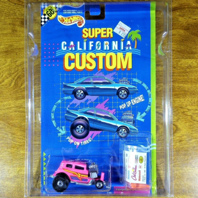 Hot Wheels Super California Custom Scorch Torch Pink BW Mal 1991 '32 Ford Vicky
