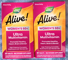 2 Nature  s Way Alive Women's 50 Ultra Potency Complete Daily Multi 60 Tab 6/26