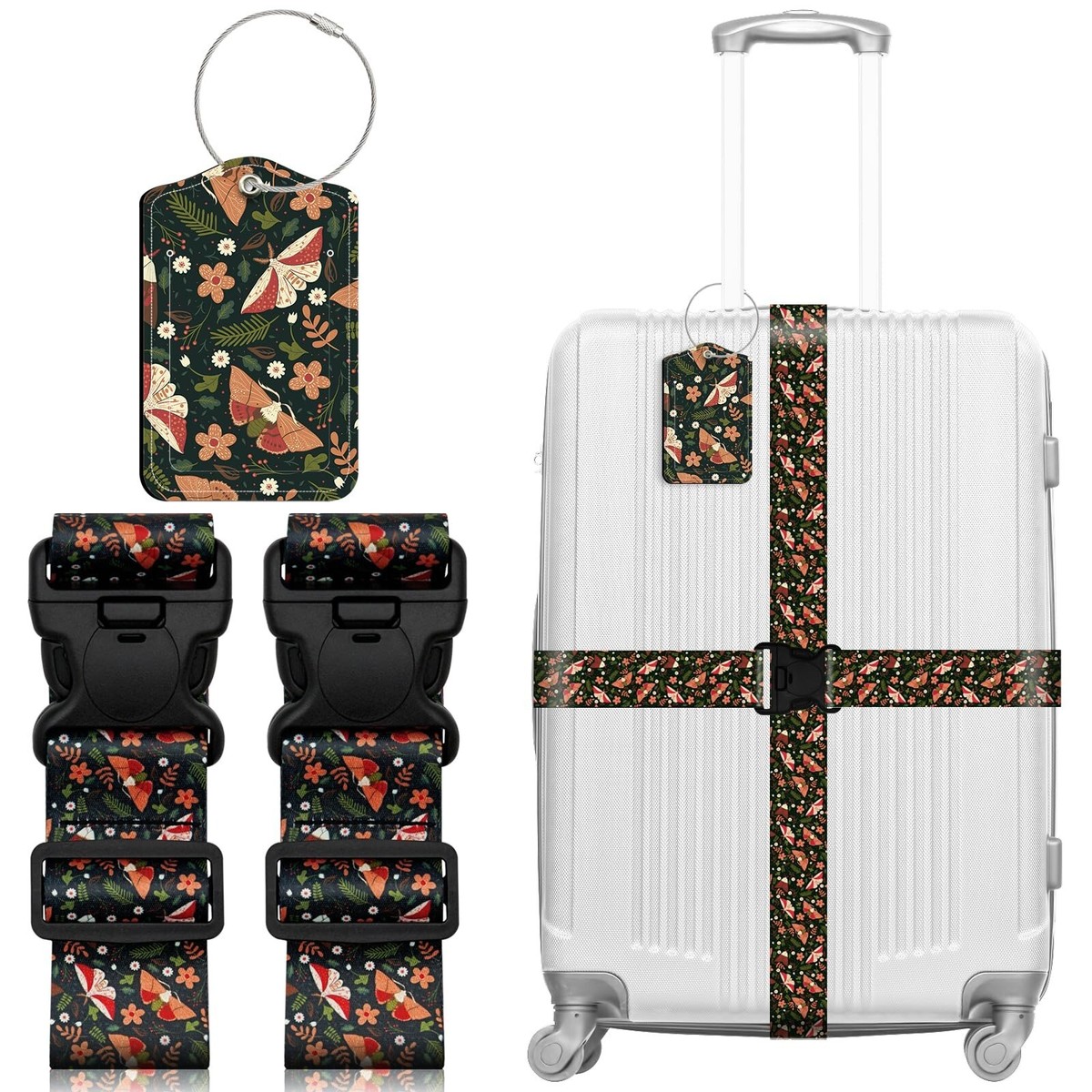 Luggage Straps Luggage Tags Set for Suitcases Travel Belt
