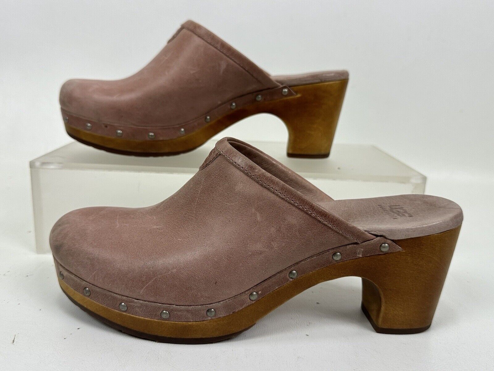 UGG 1951 Mule Pink Leather Lined With Sheepskin W… - image 6