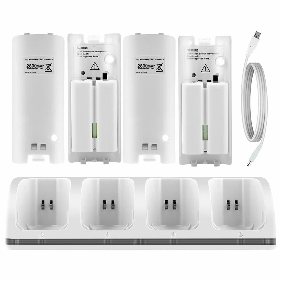 Wii Remote Controller Battery Charger For Nintendo Wii / Wii U Remote Controller - Image 2 of 2