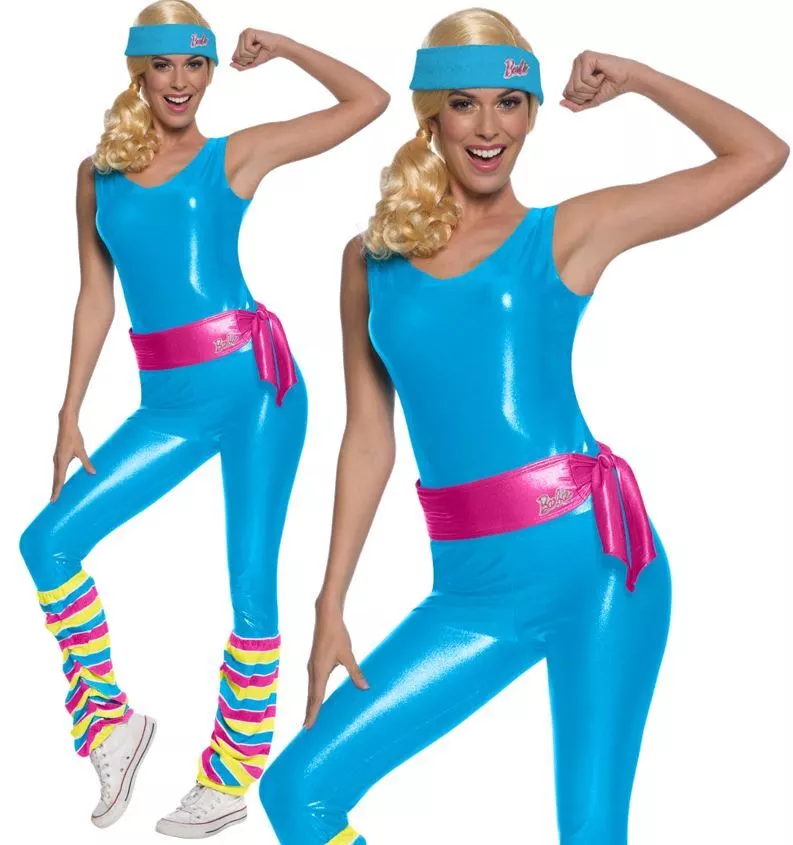 BARBIE Exercise Fancy Dress Costume Ladies Adult Film TV 80s 90s Book Week  Party