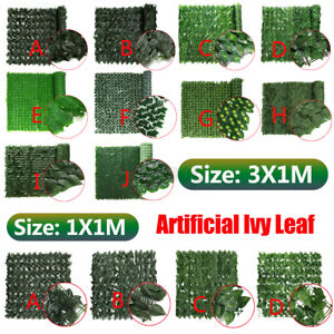 1Mx3M Artificial Faux Ivy Leaf Privacy Fence Screen Hedge Decor Panels 1Mx1M 1Mx3M Artificial Faux Ivy Leaf Privacy Fence Screen Hedge Decor Panels 1Mx1M