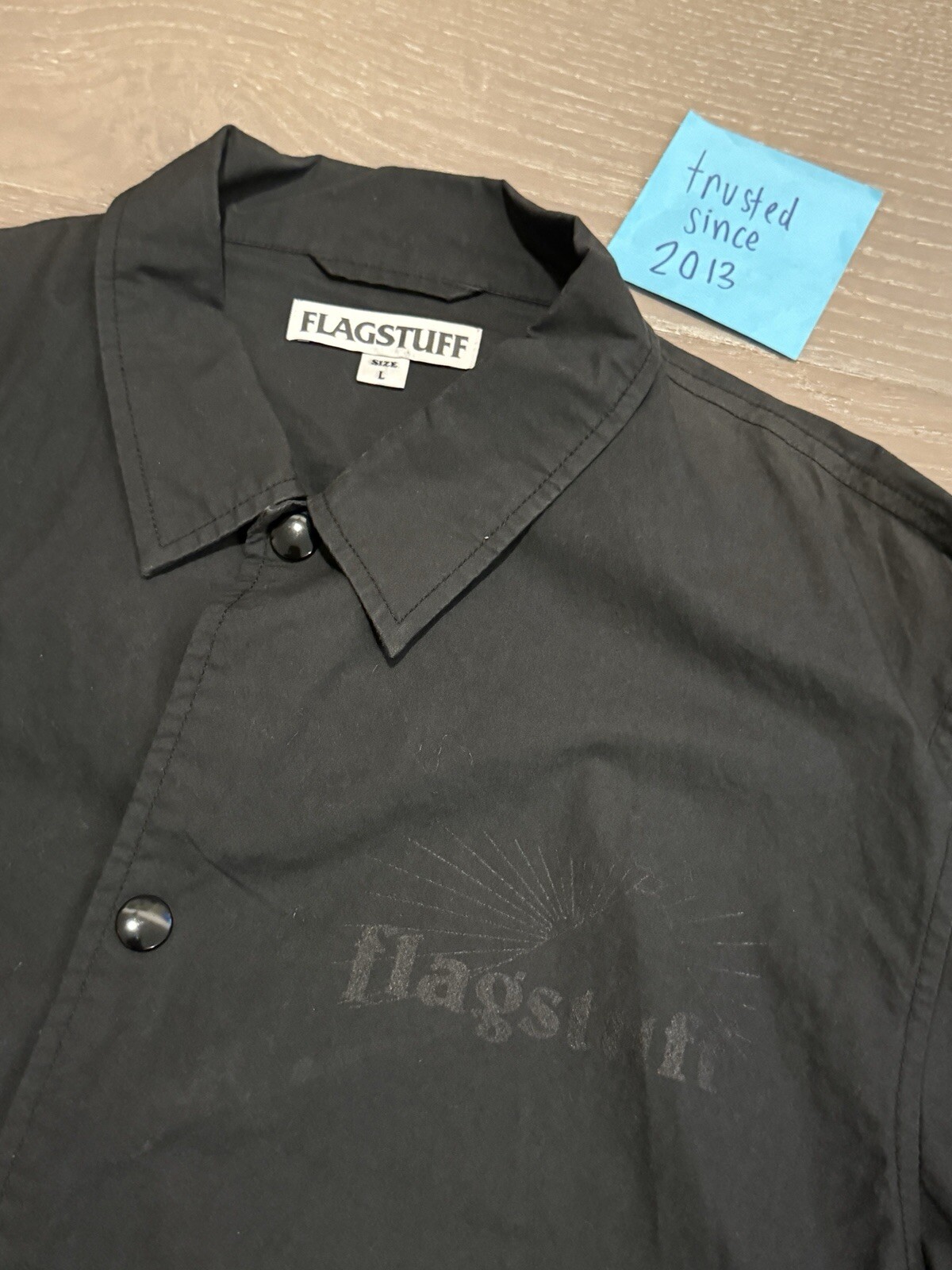 Flagstuff Japan Coach Snap Button Flag Jacket Siz… - image 3