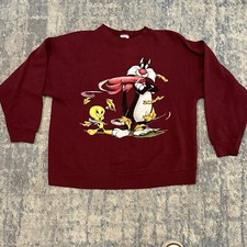 Vintage 1997 Warner Bros Looney Tunes Sweatshirt Sylvester Tweety