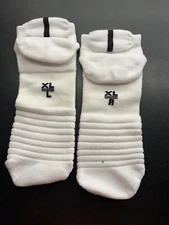 Nike Elite Versatility Crew Basketball Socks WHITE / BLACK  X-Large Low-Cut