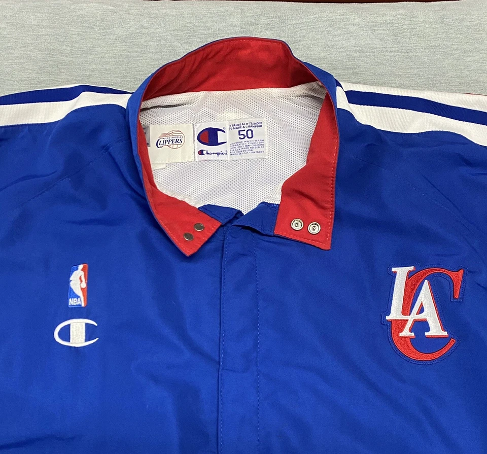 Vintage LA Clippers Jacket 2XL Champion Team Issued Player Worn Game Used 98-99 - Image 2 of 4