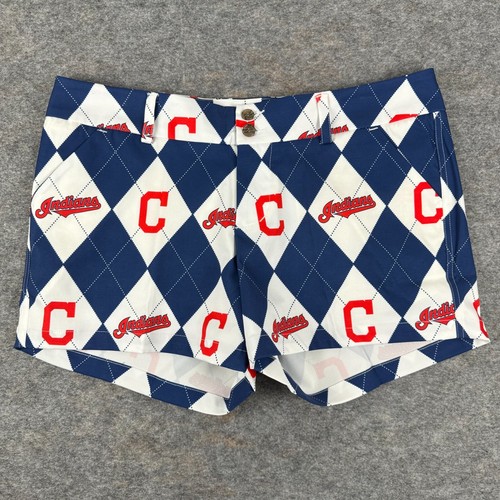 Loudmouth Golf Cleveland Indians MLB Shorts Argyle Stretch Tech Womens 12