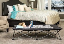 Regalo My Cot Extra Long Portable Bed, Includes Fitted Sheet, Gray