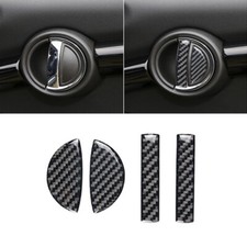 4 X For Mini Cooper F55 F54 F60 Car Interior Carbon Fiber Door Handle Cover Trim 4 X For Mini Cooper F55 F54 F60 Car Interior Carbon Fiber Door Handle Cover Trim