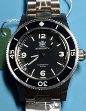 STEELDIVE SD1952 FATHOMS DIVER 41MM SEIKO NH35 SAPPHIRE NO DATE BLACK DIAL LUME!